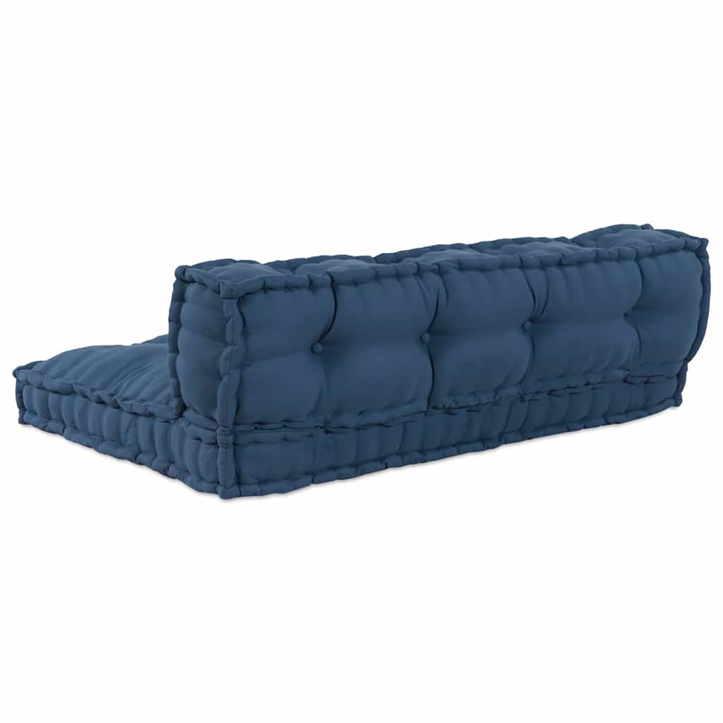 Pallet Sofa Kussen 2 pcs Indigo 120 x 80 x 38 cm Stof is nu te koop bij PeponiXL, paradijselijk wonen!