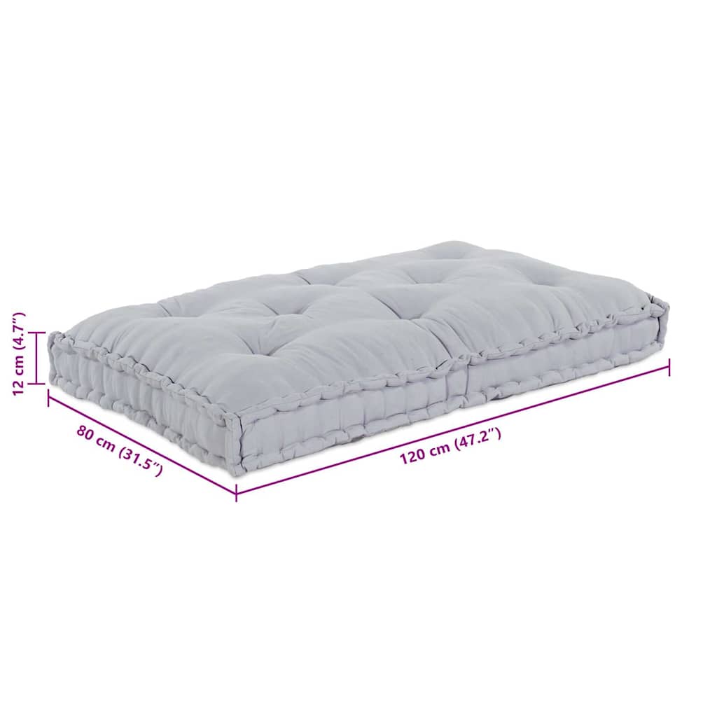 Pallet Sofa Kussen Grijs 120 x 80 x 12 cm Stof is nu te koop bij PeponiXL, paradijselijk wonen!