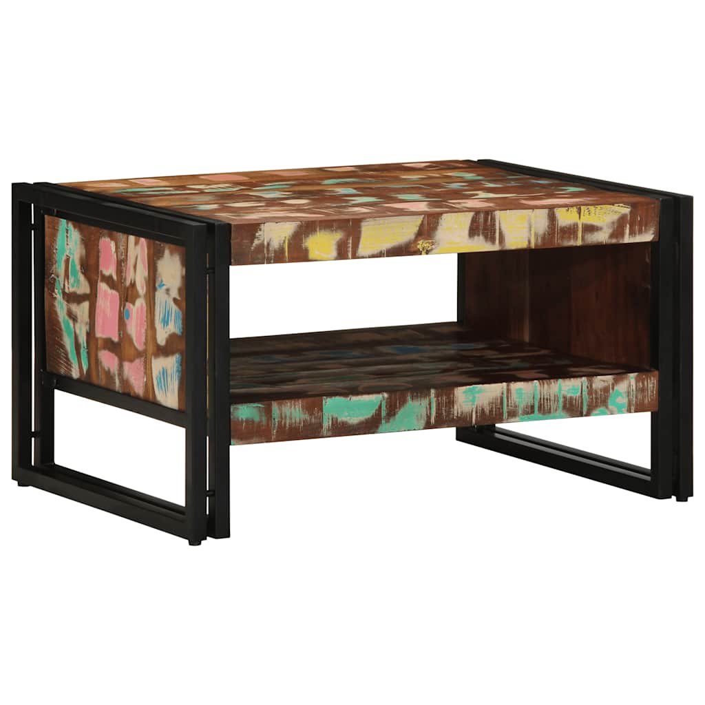 Salontafel 70x50x38 cm massief gerecycled hout meerkleurig is nu te koop bij PeponiXL, paradijselijk wonen!
