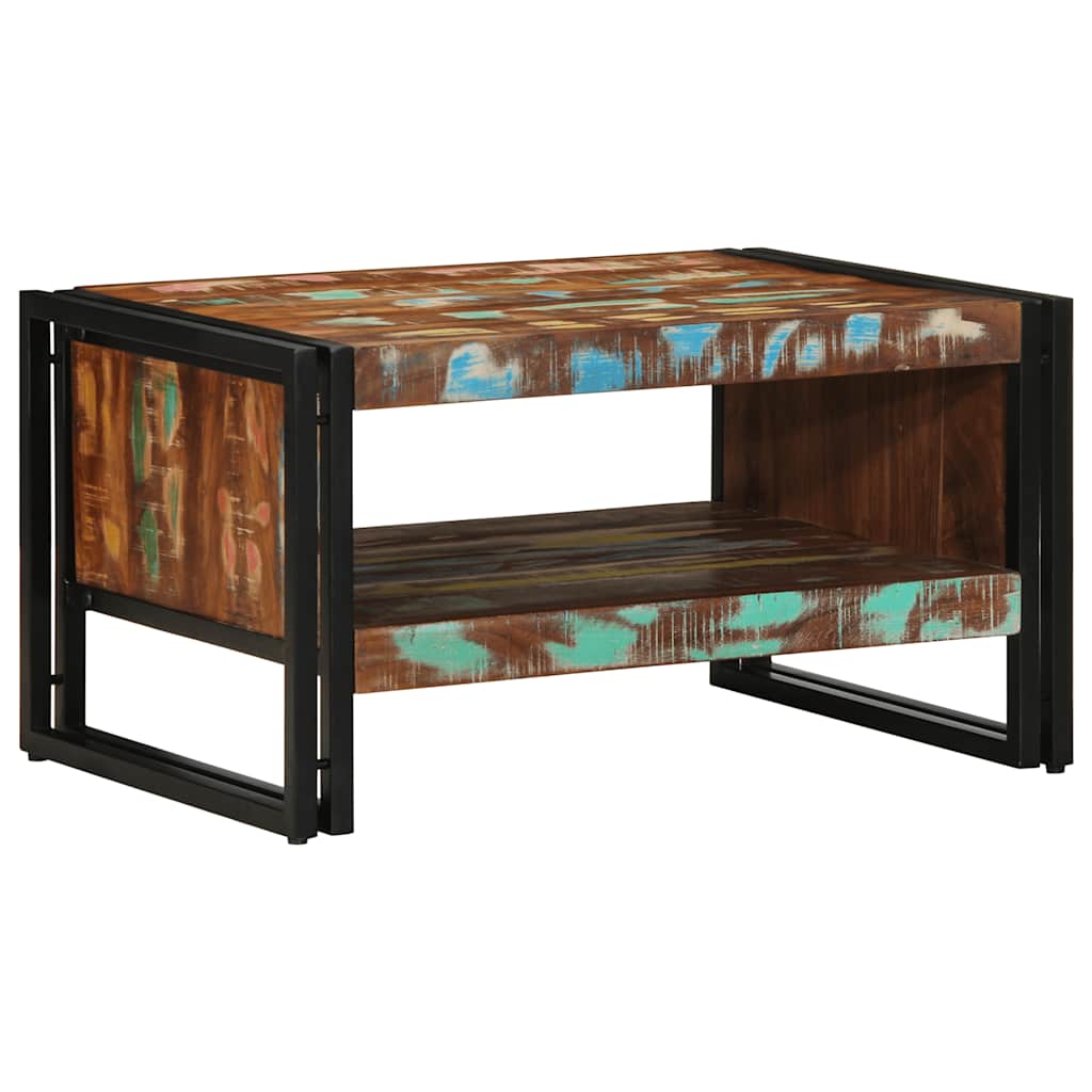 Salontafel 70x50x38 cm massief gerecycled hout meerkleurig is nu te koop bij PeponiXL, paradijselijk wonen!