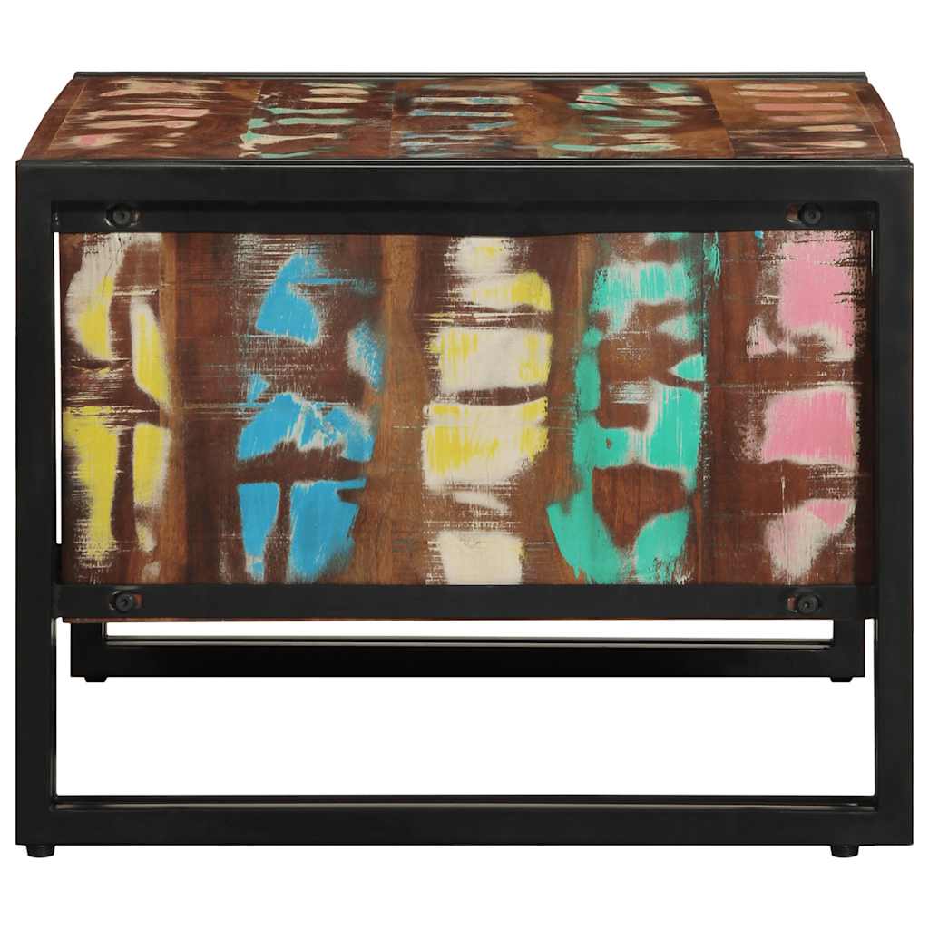 Salontafel 70x50x38 cm massief gerecycled hout meerkleurig is nu te koop bij PeponiXL, paradijselijk wonen!