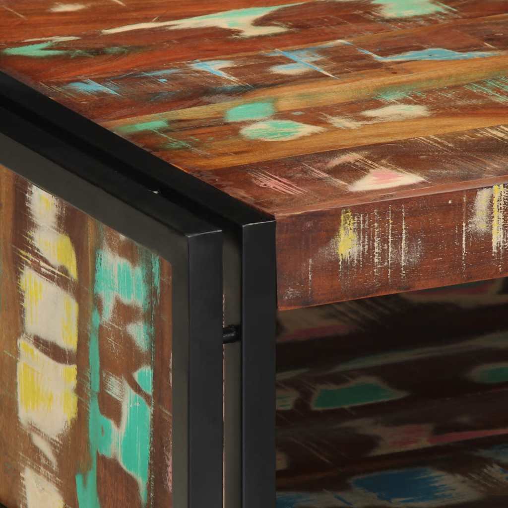 Salontafel 70x50x38 cm massief gerecycled hout meerkleurig is nu te koop bij PeponiXL, paradijselijk wonen!