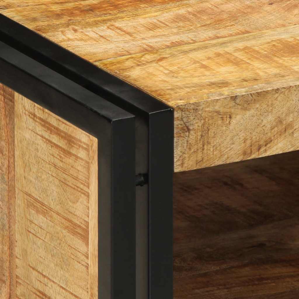 Salontafel 50x50x38 cm massief ruw hout mango is nu te koop bij PeponiXL, paradijselijk wonen!
