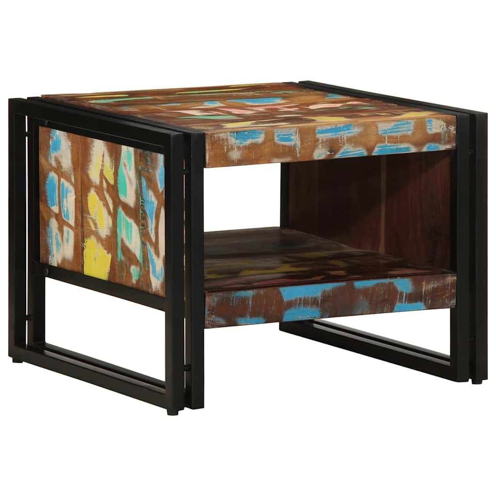 Salontafel 50x50x38 cm massief gerecycled hout meerkleurig is nu te koop bij PeponiXL, paradijselijk wonen!