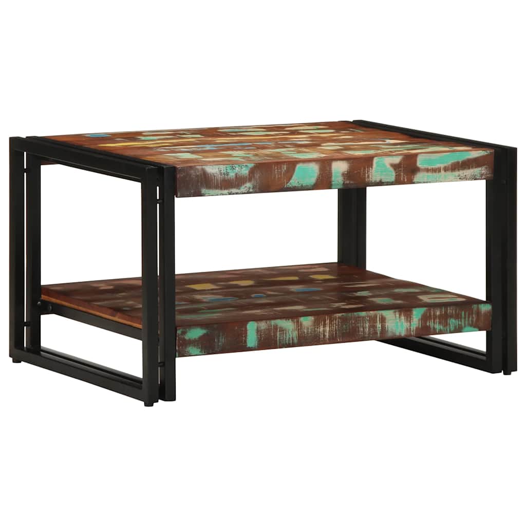 Salontafel 70x50x38 cm massief gerecycled hout meerkleurig is nu te koop bij PeponiXL, paradijselijk wonen!