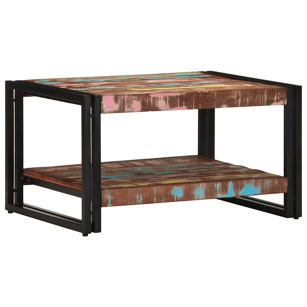 Salontafel 70x50x38 cm massief gerecycled hout meerkleurig is nu te koop bij PeponiXL, paradijselijk wonen!