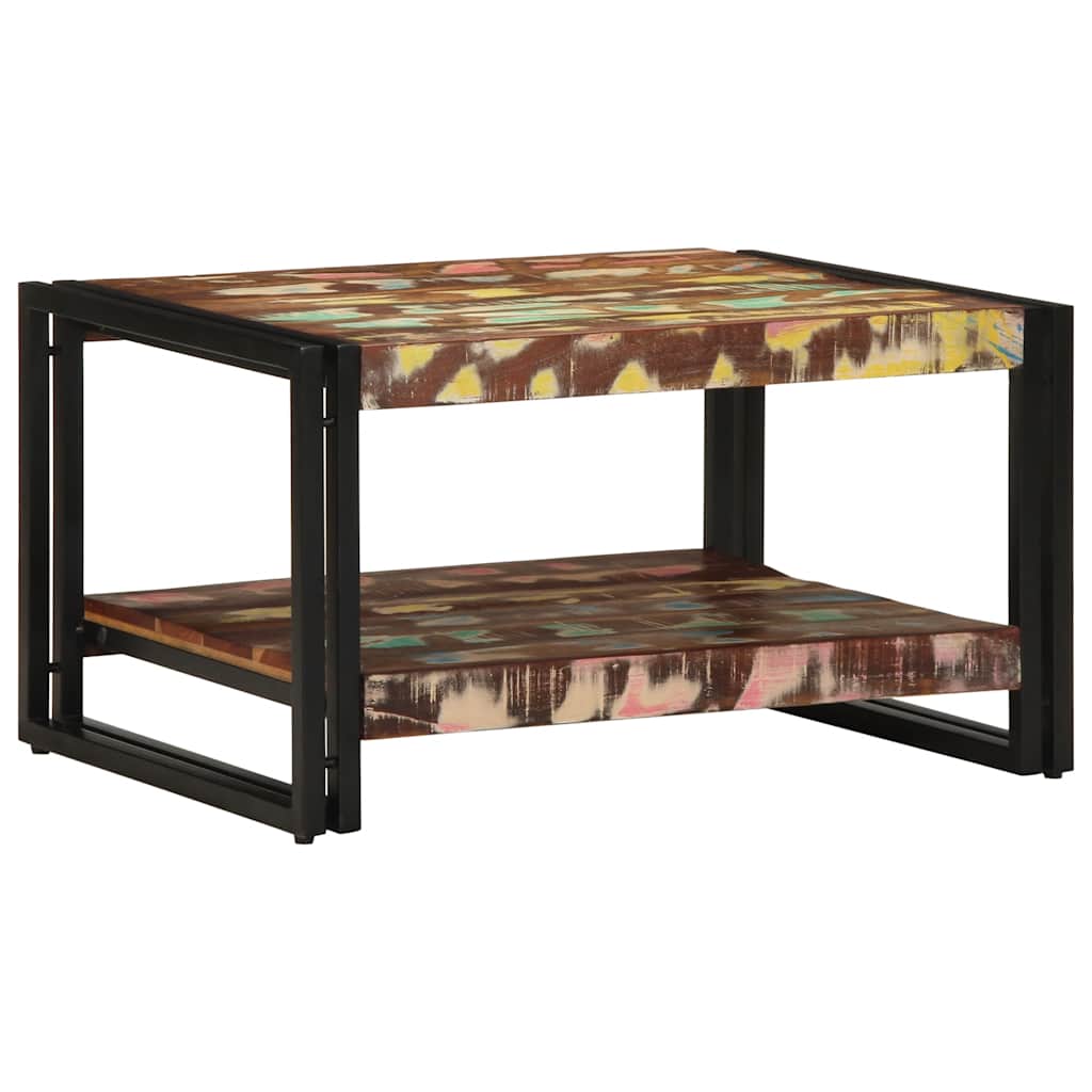 Salontafel 70x50x38 cm massief gerecycled hout meerkleurig is nu te koop bij PeponiXL, paradijselijk wonen!