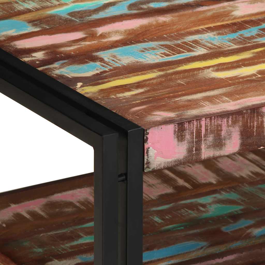 Salontafel 70x50x38 cm massief gerecycled hout meerkleurig is nu te koop bij PeponiXL, paradijselijk wonen!