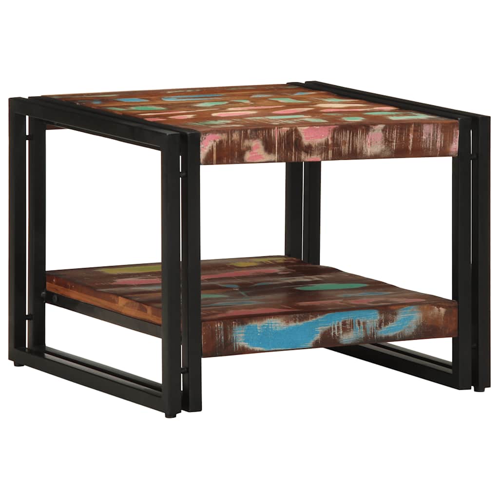 Salontafel 50x50x38 cm massief gerecycled hout meerkleurig is nu te koop bij PeponiXL, paradijselijk wonen!