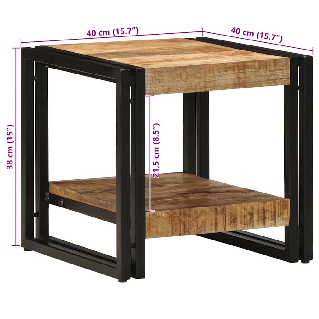 Salontafel Bruin 40 x 40 x 38 cm Massief Mango Hout is nu te koop bij PeponiXL, paradijselijk wonen!