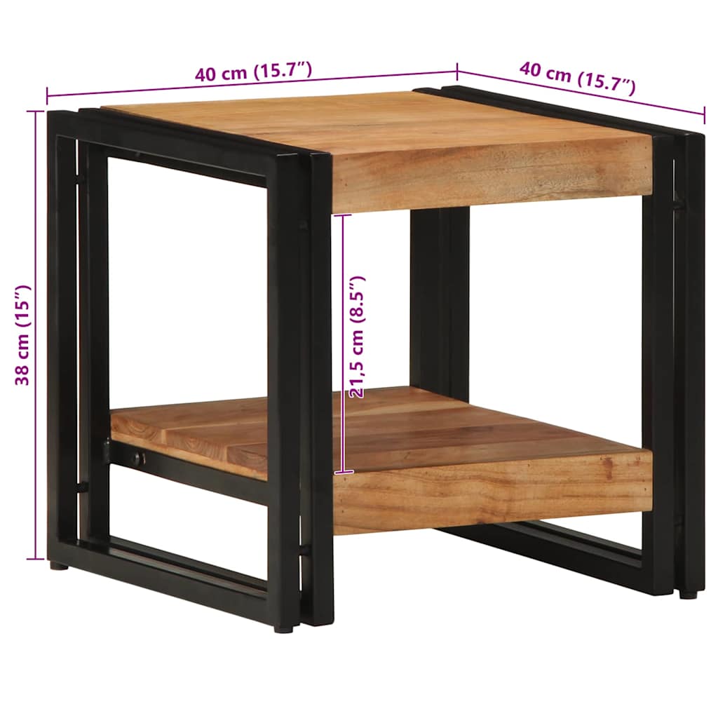 Salontafel Bruin 40 x 40 x 38 cm Massief Acaciahout is nu te koop bij PeponiXL, paradijselijk wonen!