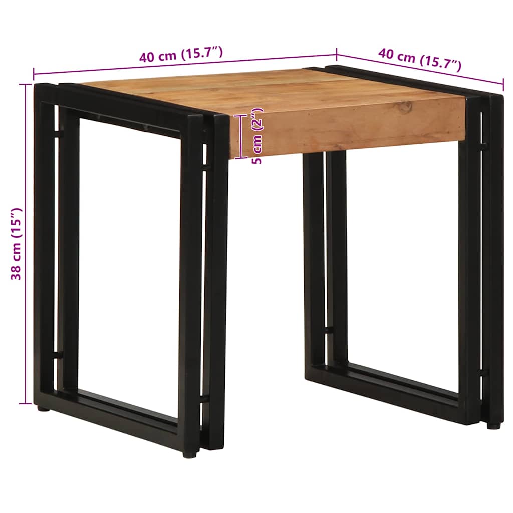 Salontafel Bruin 40 x 40 x 38 cm Massief Acaciahout is nu te koop bij PeponiXL, paradijselijk wonen!