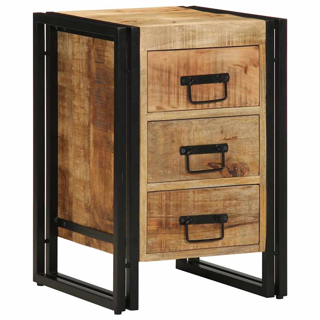 Nachtkastje met lade Bruin 40 x 40 x 59 cm Massief Mango Hout is nu te koop bij PeponiXL, paradijselijk wonen!