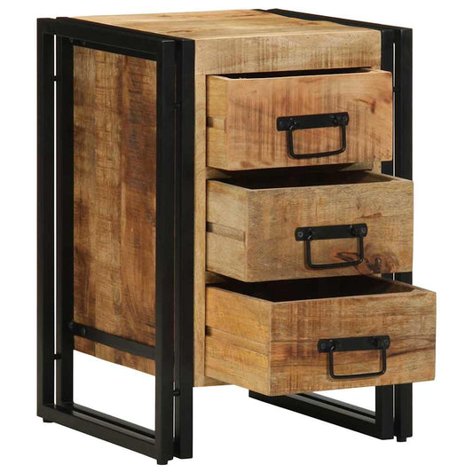 Nachtkastje met lade Bruin 40 x 40 x 59 cm Massief Mango Hout is nu te koop bij PeponiXL, paradijselijk wonen!