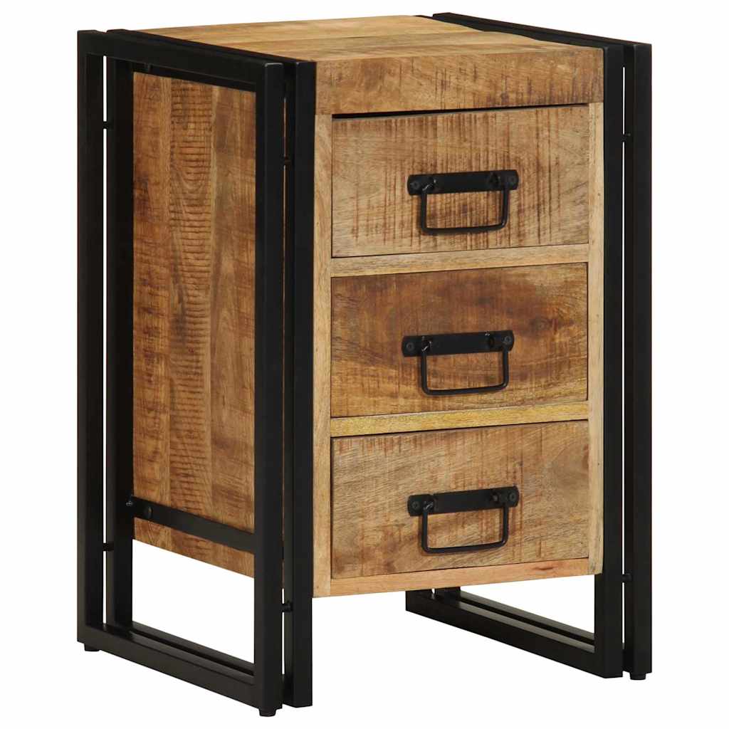 Nachtkastje met lade Bruin 40 x 40 x 59 cm Massief Mango Hout is nu te koop bij PeponiXL, paradijselijk wonen!