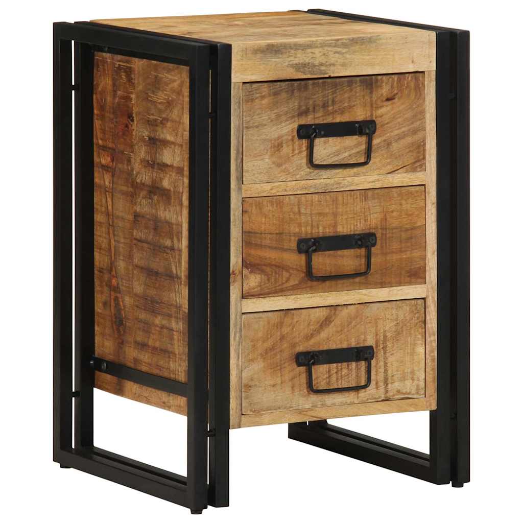 Nachtkastje met lade Bruin 40 x 40 x 59 cm Massief Mango Hout is nu te koop bij PeponiXL, paradijselijk wonen!