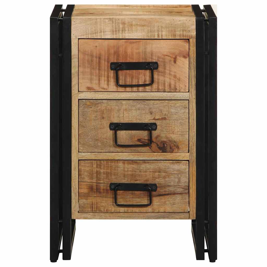Nachtkastje met lade Bruin 40 x 40 x 59 cm Massief Mango Hout is nu te koop bij PeponiXL, paradijselijk wonen!