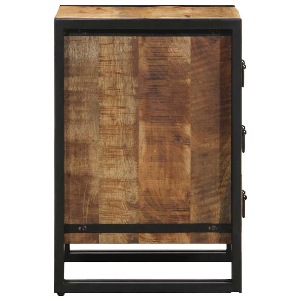 Nachtkastje met lade Bruin 40 x 40 x 59 cm Massief Mango Hout is nu te koop bij PeponiXL, paradijselijk wonen!