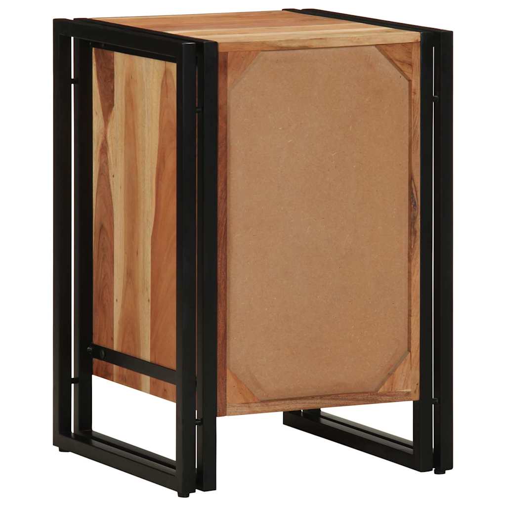 Nachtkastje met lade Bruin 40 x 40 x 59 cm Massief Acaciahout is nu te koop bij PeponiXL, paradijselijk wonen!