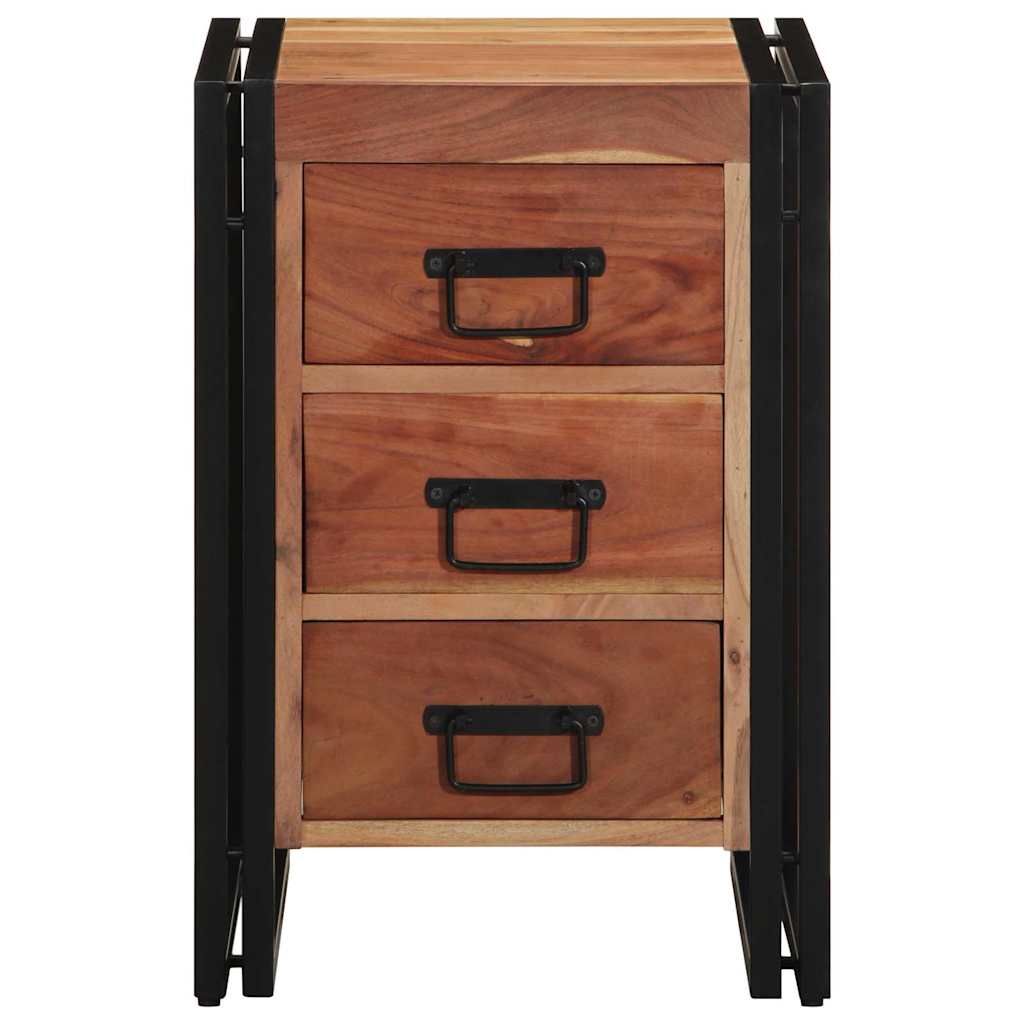 Nachtkastje met lade Bruin 40 x 40 x 59 cm Massief Acaciahout is nu te koop bij PeponiXL, paradijselijk wonen!