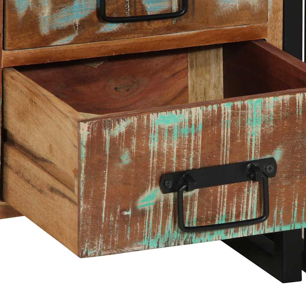 Nachtkastje Multikleur 40 x 35 x 50 cm massief gerecycled hout is nu te koop bij PeponiXL, paradijselijk wonen!