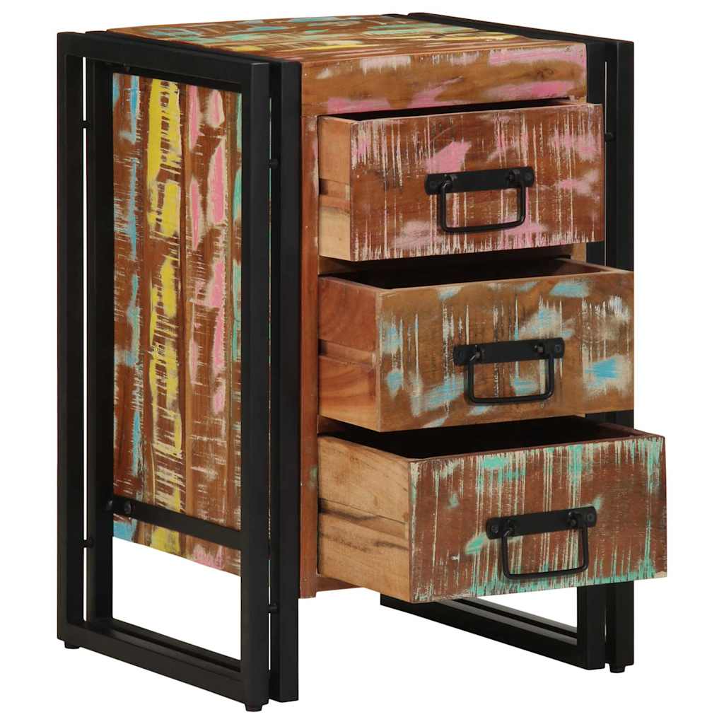 Nachtkastje Multikleur 40 x 35 x 50 cm massief gerecycled hout is nu te koop bij PeponiXL, paradijselijk wonen!