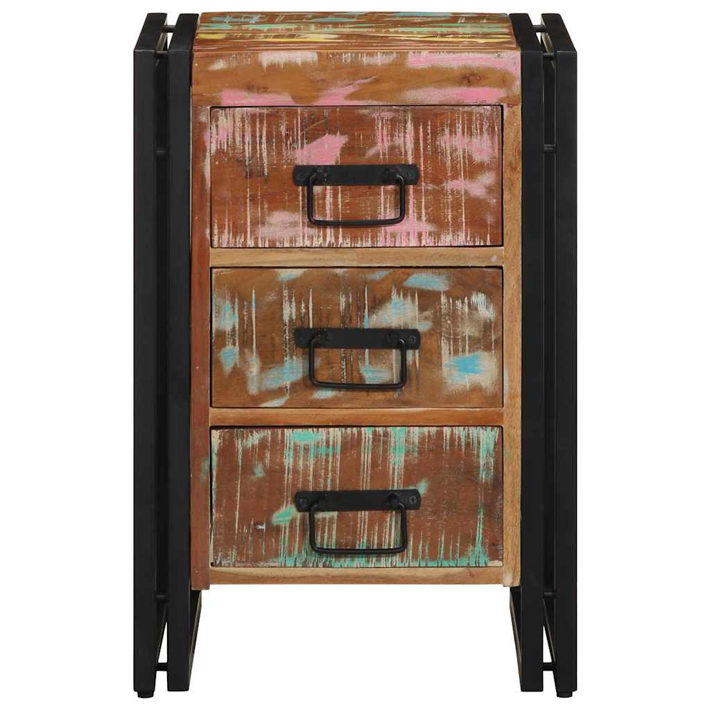 Nachtkastje Multikleur 40 x 35 x 50 cm massief gerecycled hout is nu te koop bij PeponiXL, paradijselijk wonen!