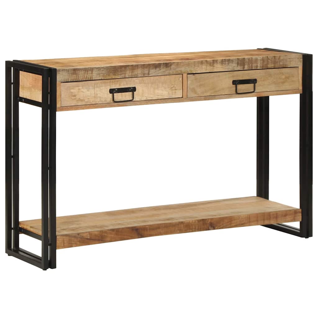 Wandtafel met lade Bruin 120 x 33 x 75 cm Massief Mango Hout is nu te koop bij PeponiXL, paradijselijk wonen!