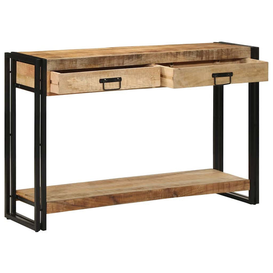 Wandtafel met lade Bruin 120 x 33 x 75 cm Massief Mango Hout is nu te koop bij PeponiXL, paradijselijk wonen!