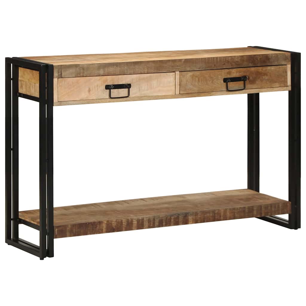 Wandtafel met lade Bruin 120 x 33 x 75 cm Massief Mango Hout is nu te koop bij PeponiXL, paradijselijk wonen!