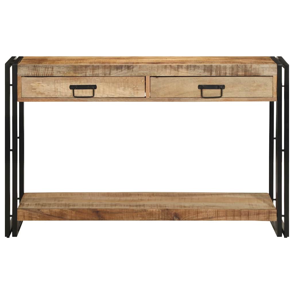 Wandtafel met lade Bruin 120 x 33 x 75 cm Massief Mango Hout is nu te koop bij PeponiXL, paradijselijk wonen!