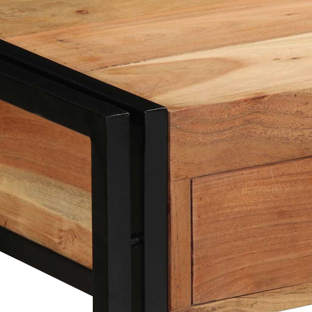 Wandtafel met lade Bruin 120 x 33 x 75 cm Massief Acaciahout is nu te koop bij PeponiXL, paradijselijk wonen!