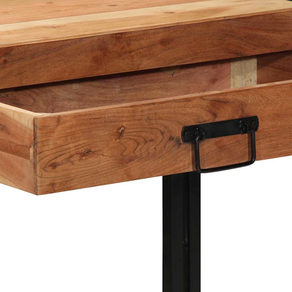 Wandtafel met lade Bruin 120 x 33 x 75 cm Massief Acaciahout is nu te koop bij PeponiXL, paradijselijk wonen!