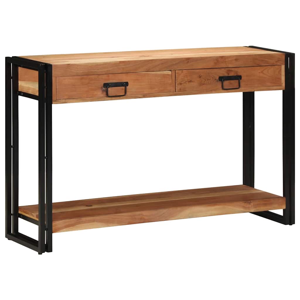 Wandtafel met lade Bruin 120 x 33 x 75 cm Massief Acaciahout is nu te koop bij PeponiXL, paradijselijk wonen!