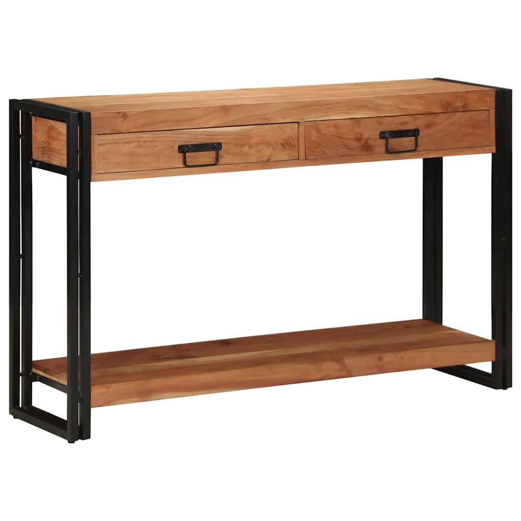 Wandtafel met lade Bruin 120 x 33 x 75 cm Massief Acaciahout is nu te koop bij PeponiXL, paradijselijk wonen!
