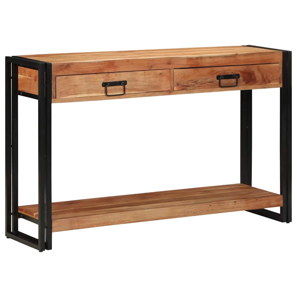 Wandtafel met lade Bruin 120 x 33 x 75 cm Massief Acaciahout is nu te koop bij PeponiXL, paradijselijk wonen!