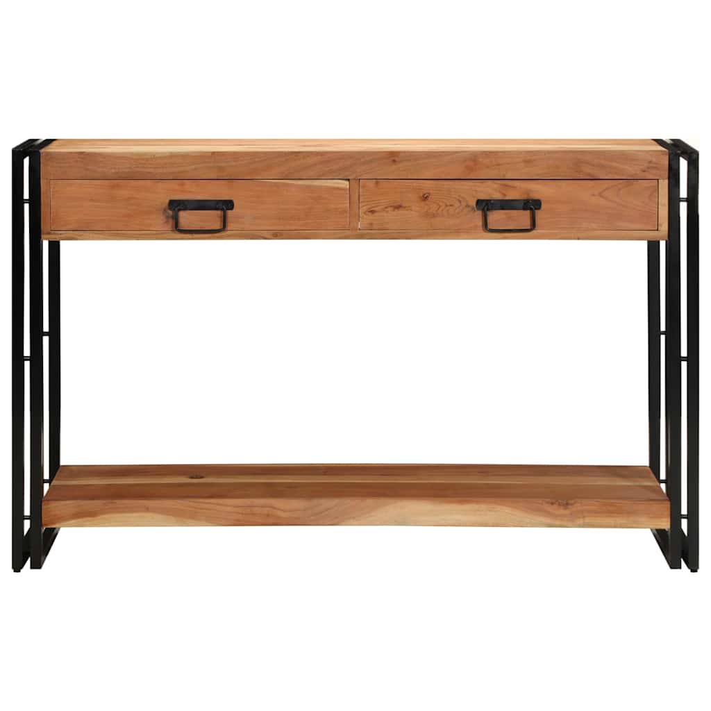 Wandtafel met lade Bruin 120 x 33 x 75 cm Massief Acaciahout is nu te koop bij PeponiXL, paradijselijk wonen!