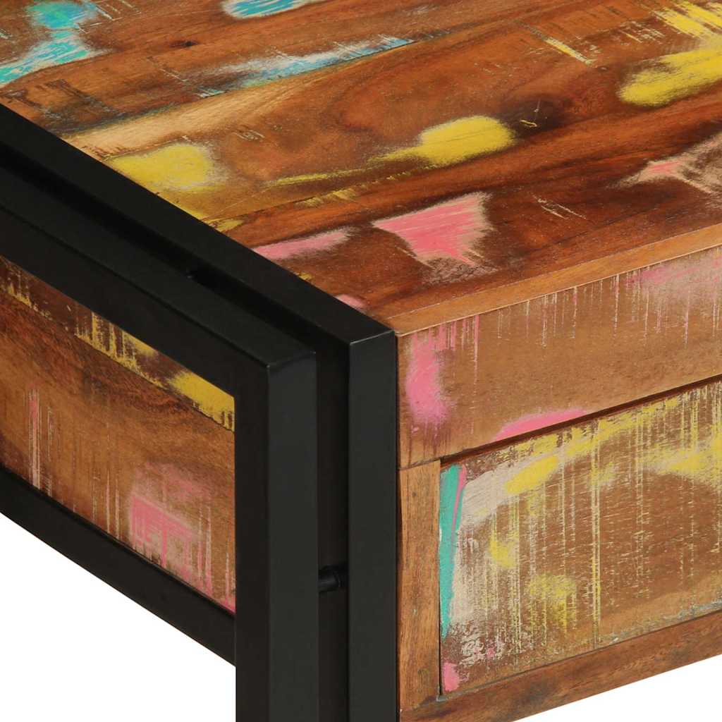 Wandtafel Multikleur 120 x 33 x 75 cm Massief Gerecycled Hout is nu te koop bij PeponiXL, paradijselijk wonen!