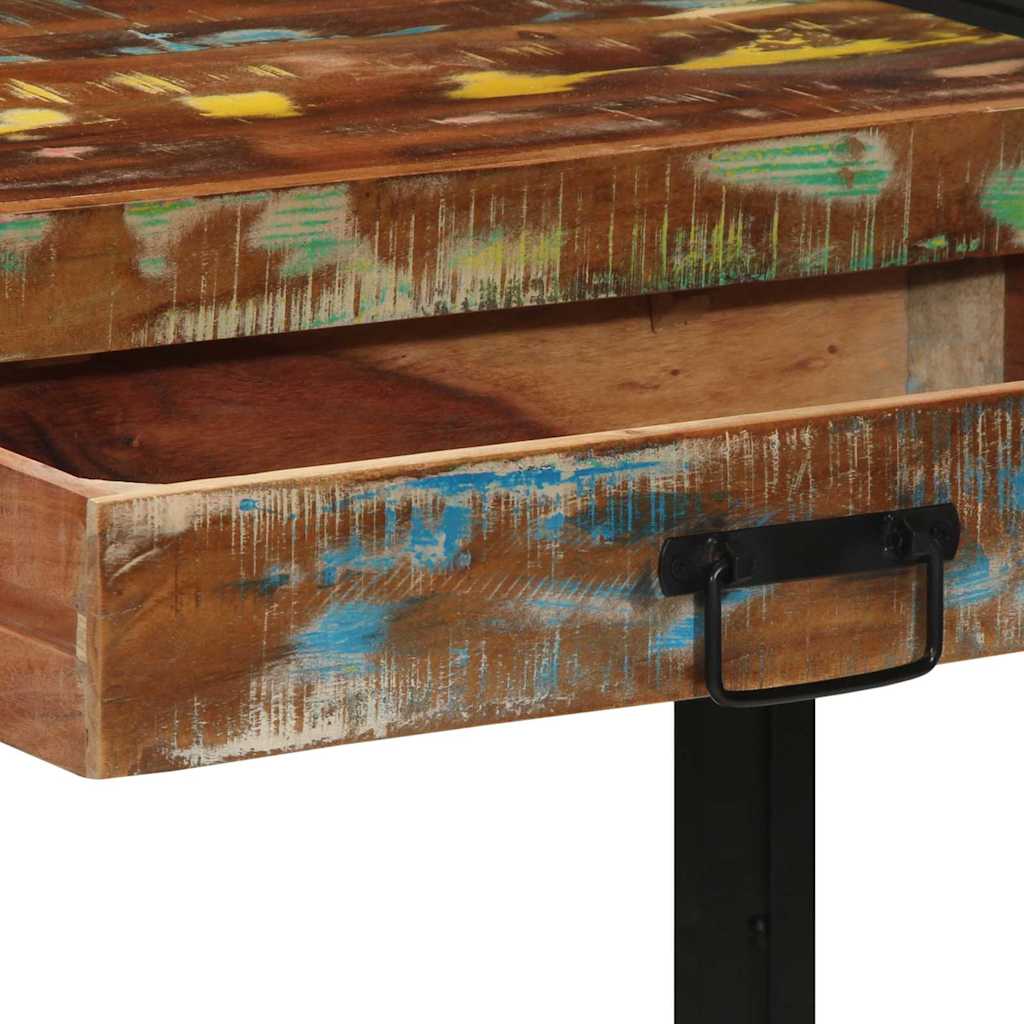 Wandtafel Multikleur 120 x 33 x 75 cm Massief Gerecycled Hout is nu te koop bij PeponiXL, paradijselijk wonen!