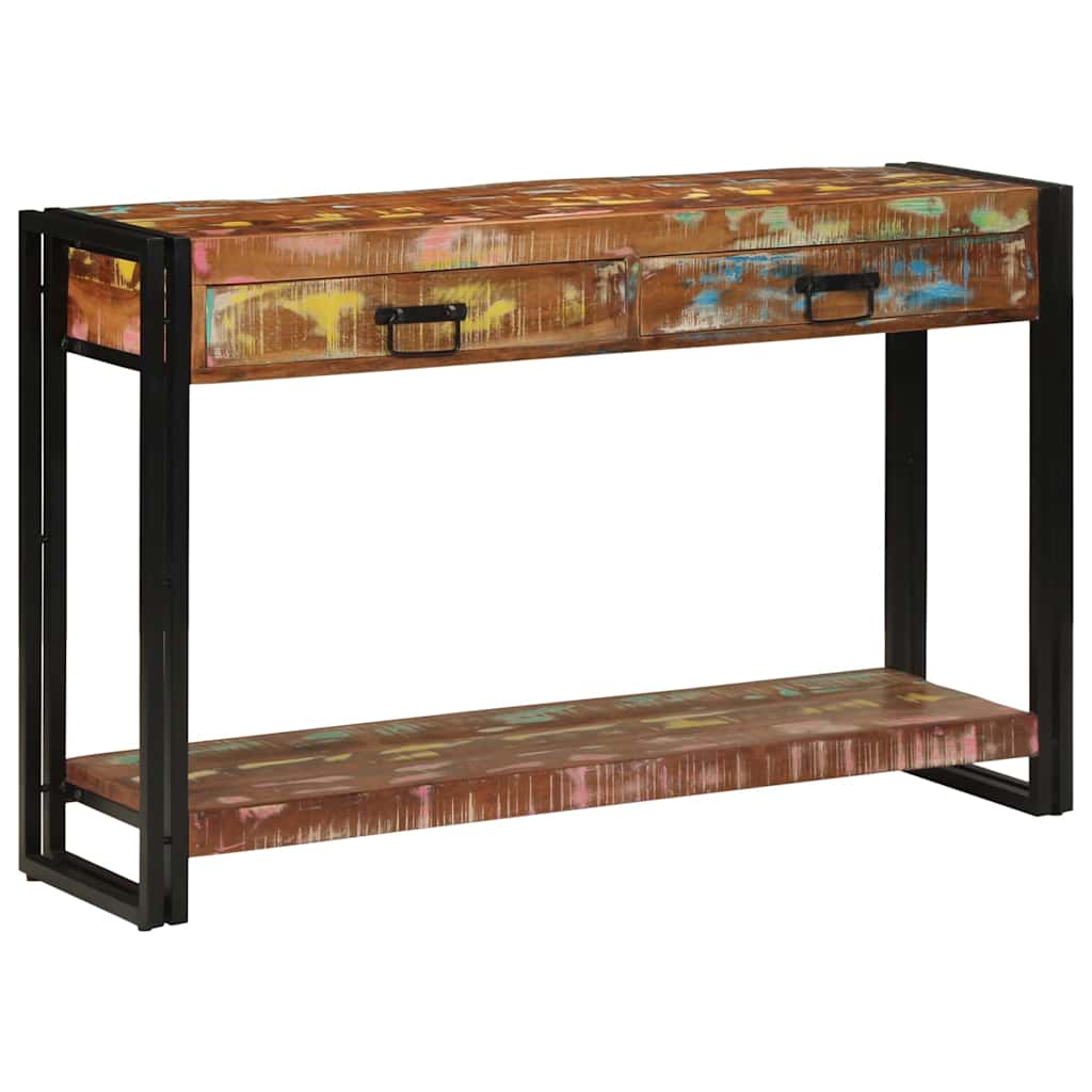 Wandtafel Multikleur 120 x 33 x 75 cm Massief Gerecycled Hout is nu te koop bij PeponiXL, paradijselijk wonen!