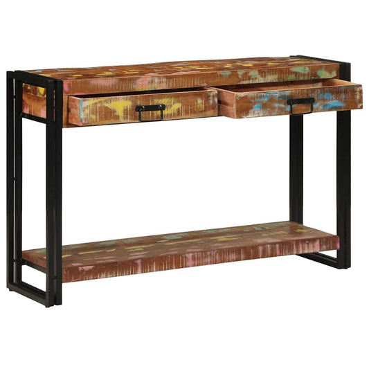 Wandtafel Multikleur 120 x 33 x 75 cm Massief Gerecycled Hout is nu te koop bij PeponiXL, paradijselijk wonen!