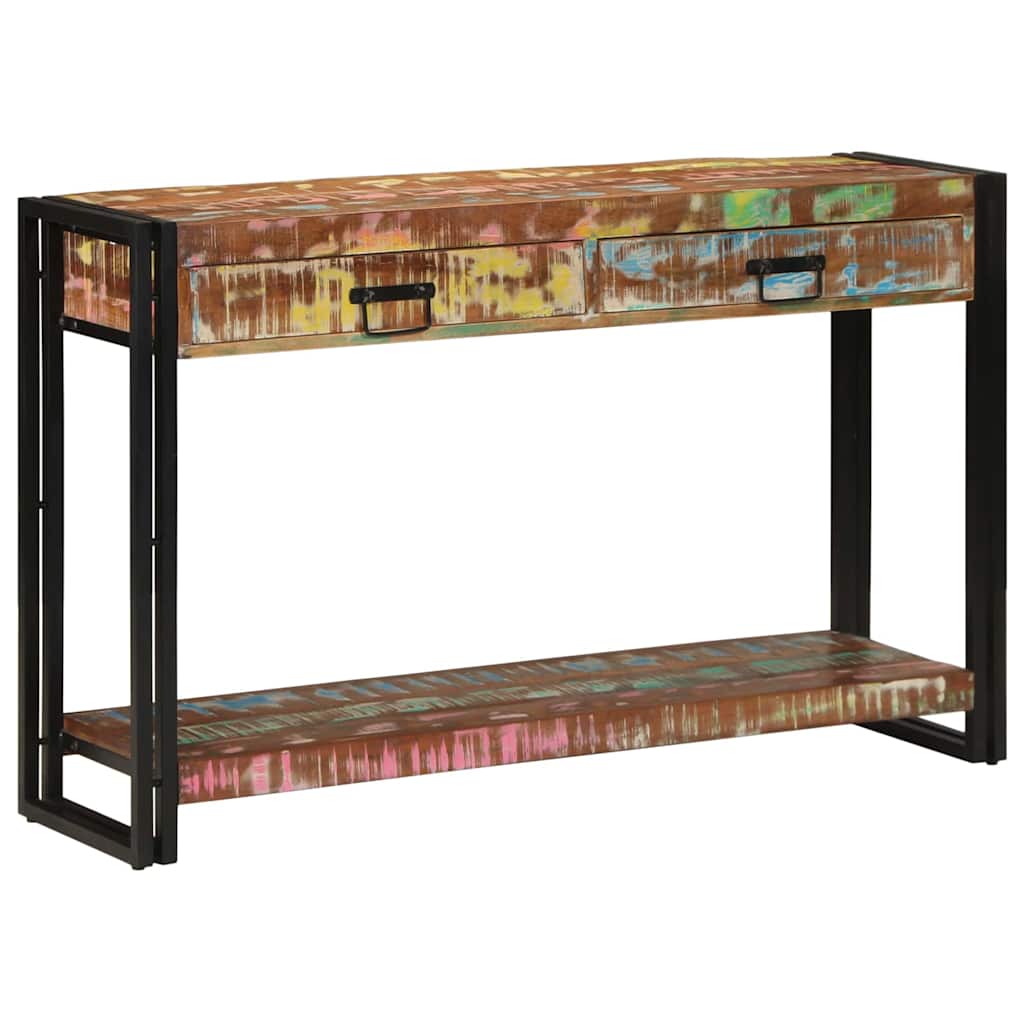 Wandtafel Multikleur 120 x 33 x 75 cm Massief Gerecycled Hout is nu te koop bij PeponiXL, paradijselijk wonen!