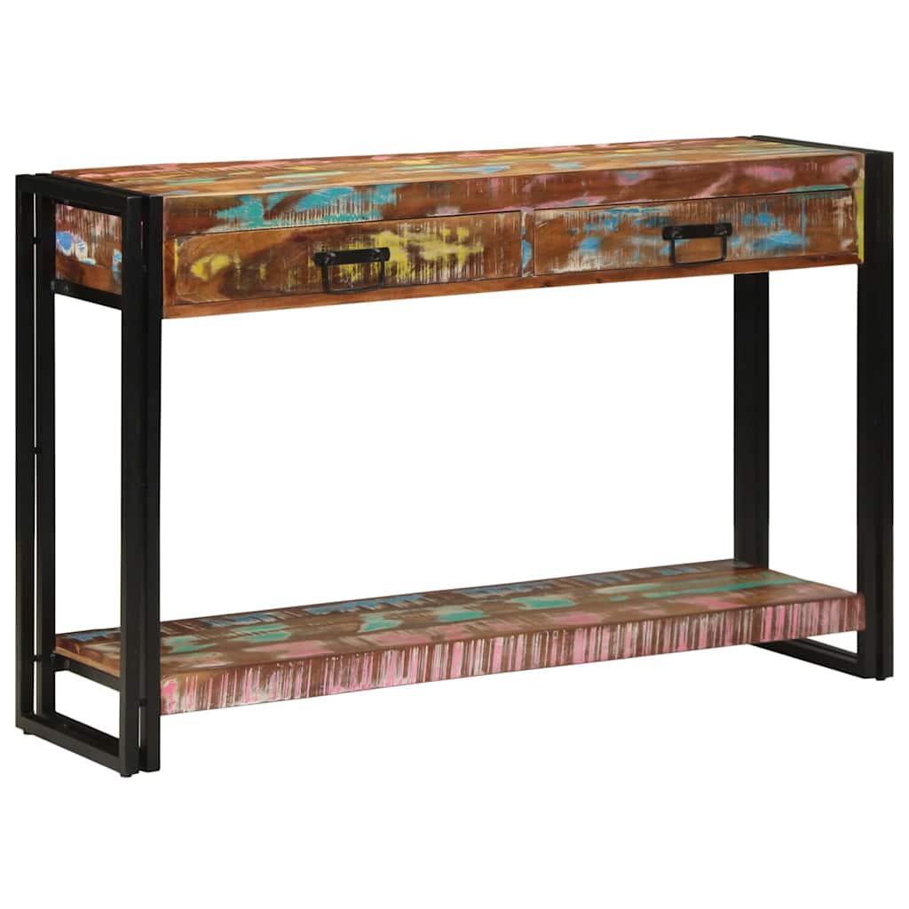 Wandtafel Multikleur 120 x 33 x 75 cm Massief Gerecycled Hout is nu te koop bij PeponiXL, paradijselijk wonen!
