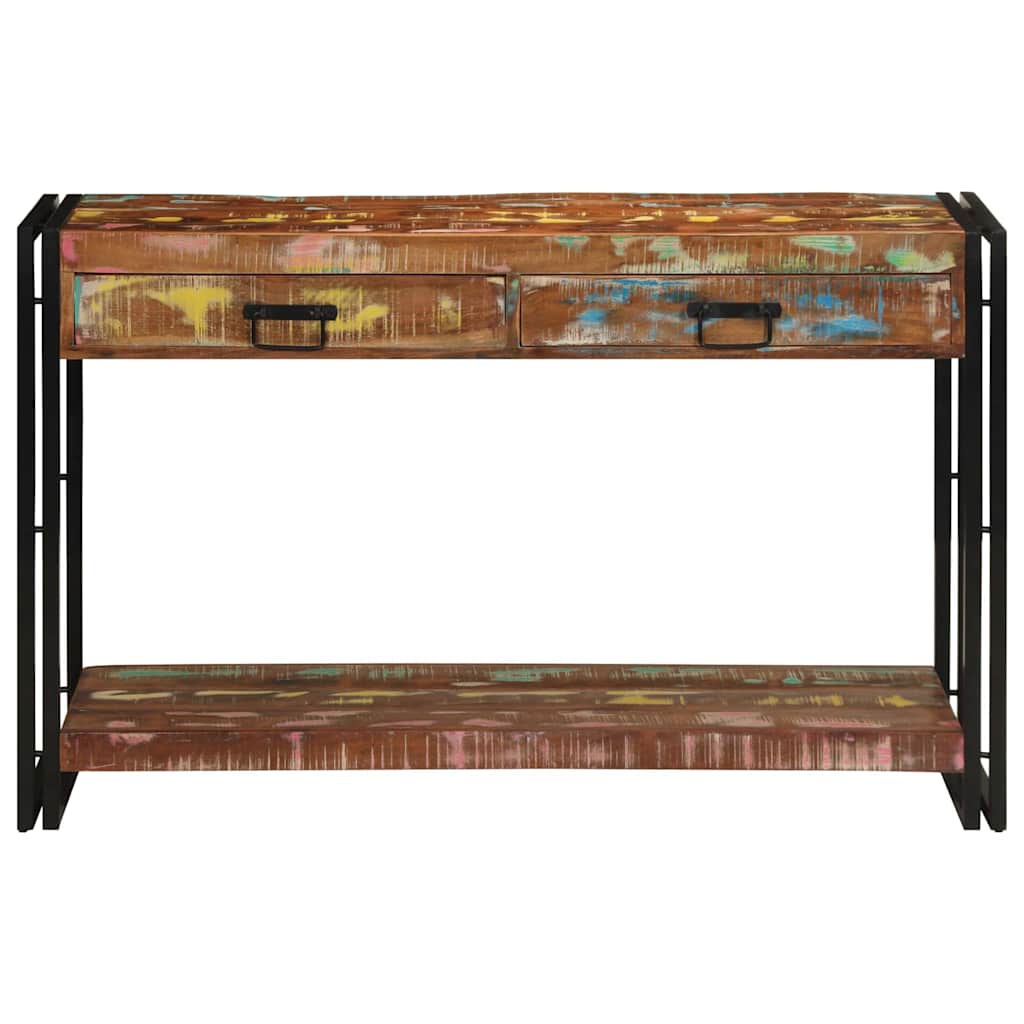 Wandtafel Multikleur 120 x 33 x 75 cm Massief Gerecycled Hout is nu te koop bij PeponiXL, paradijselijk wonen!