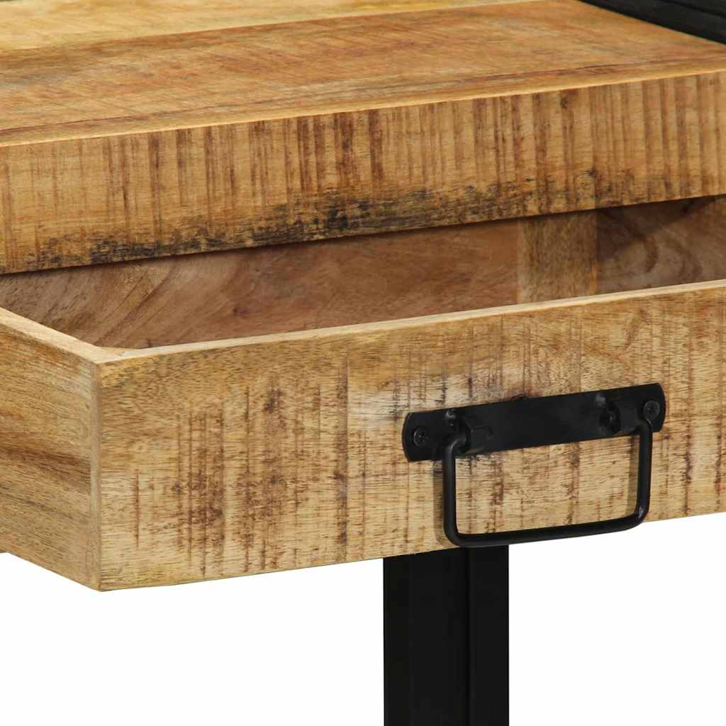 Wandtafel met lade Bruin 90 x 33 x 75 cm Massief Mango Hout is nu te koop bij PeponiXL, paradijselijk wonen!