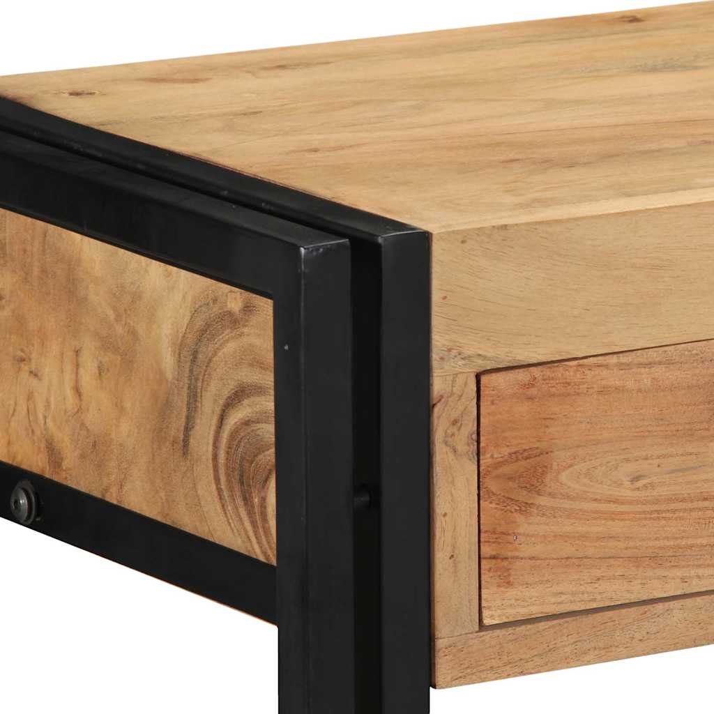 Wandtafel met lade Bruin 90 x 33 x 75 cm Massief Acaciahout is nu te koop bij PeponiXL, paradijselijk wonen!