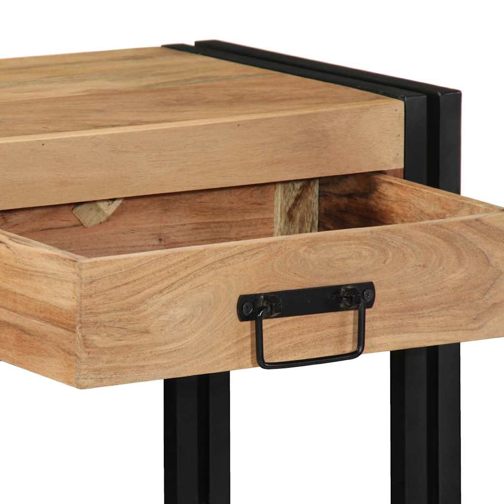 Wandtafel met lade Bruin 90 x 33 x 75 cm Massief Acaciahout is nu te koop bij PeponiXL, paradijselijk wonen!