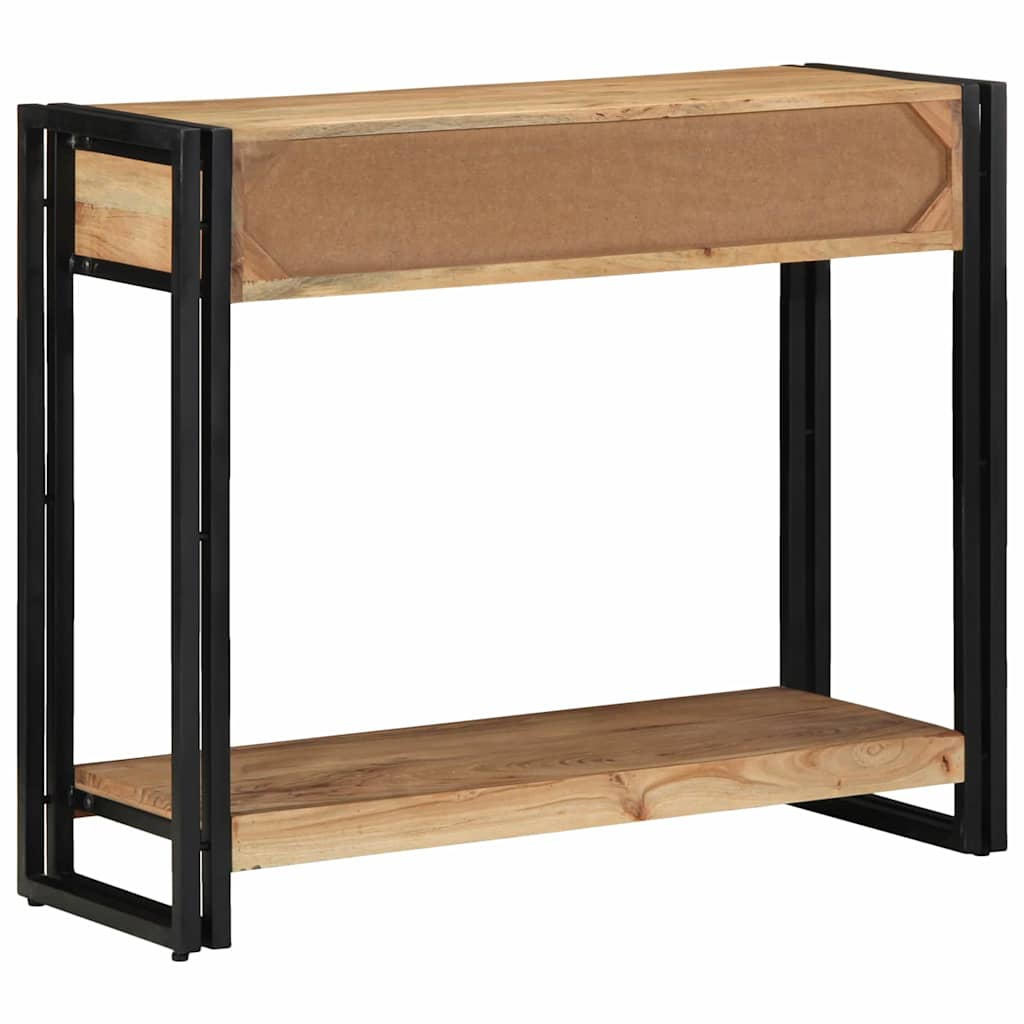 Wandtafel met lade Bruin 90 x 33 x 75 cm Massief Acaciahout is nu te koop bij PeponiXL, paradijselijk wonen!