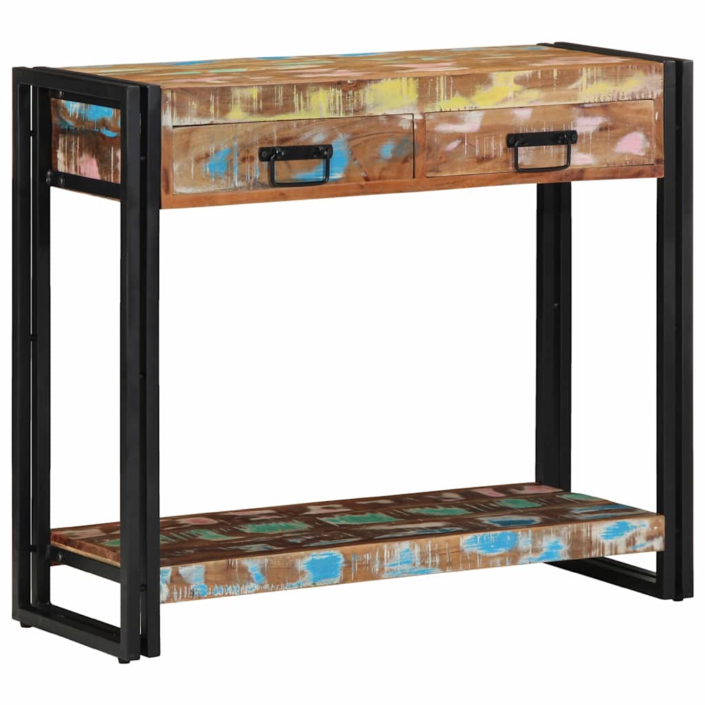 Wandtafel Multikleur 90 x 33 x 75 cm Massief Gerecycled Hout is nu te koop bij PeponiXL, paradijselijk wonen!