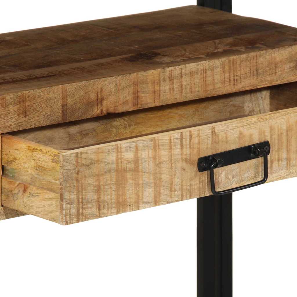 Wandtafel met lade Bruin 120 x 33 x 75 cm Massief Mango Hout is nu te koop bij PeponiXL, paradijselijk wonen!
